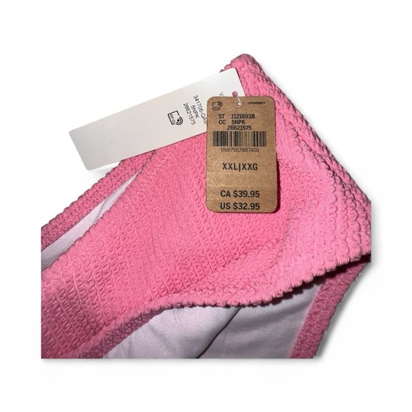 Victoria’s Secret PINK Textured High Cut Bikini Bottoms XXL | Hot Pink - Picture 2 of 4